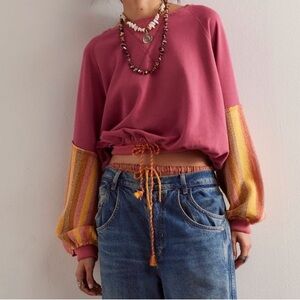 We The Free Stripe Cuff Pullover